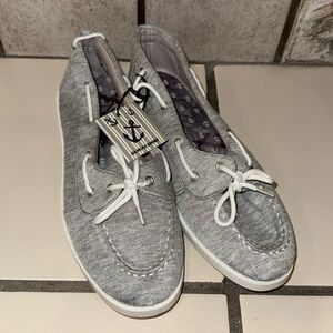💥🆕 Gray Canvas Boat-Style Loafers 10.5